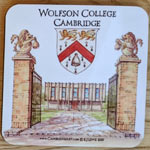 Coaster of Wolfson College, Cambridge