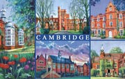 fridge magnet of Newnham, Girton, Hughes Hall, Selwyn and Ridley Hall Colleges, Cambridge