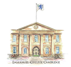 greeting card of Emmanuel College, Cambridge