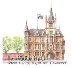 greeting card of Gonville and Caius College, Cambridge