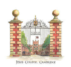 greeting card of Jesus College, Cambridge