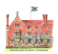 greeting card of Magdalene College, Cambridge