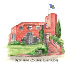 greeting card of Robinson College, Cambridge
