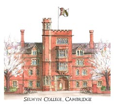 greeting card of Selwyn College, Cambridge