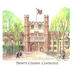 greeting card of Trinity College, Cambridge