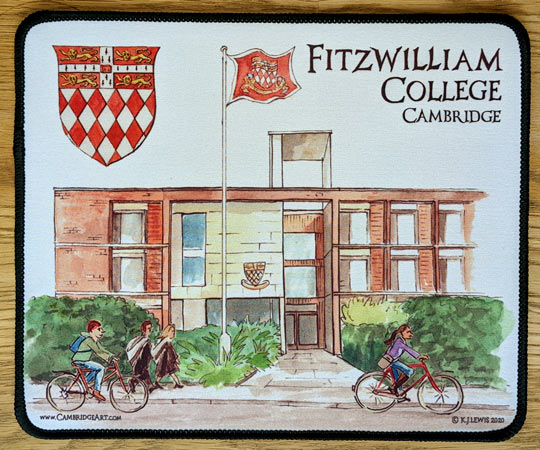 Mouse mat of Fitzwilliam College Cambridge