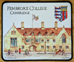 Mouse mat of Pembroke College, Cambridge