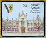 Mouse mat of Sidney Sussex College, Cambridge