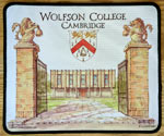 Mouse mat of Wolfson College, Cambridge