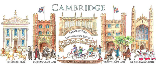 Mug of Cambridge landmarks