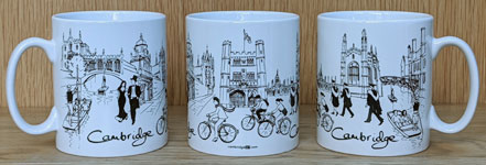 Cambridge line drawings mug