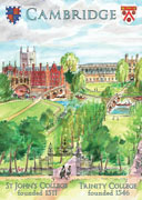 Cambridge postcard St Johns and Trinity College