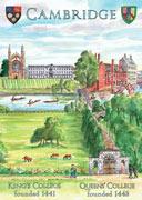 Cambridge postcard Kings and Queens College