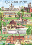 Montage of Cambridge Backs postcard