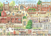 Cambridge collage postcard