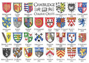 Cambridge college crests postcard