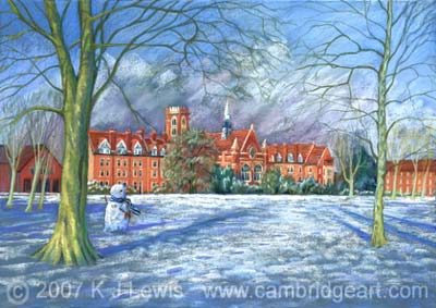 Homerton College in the Snow